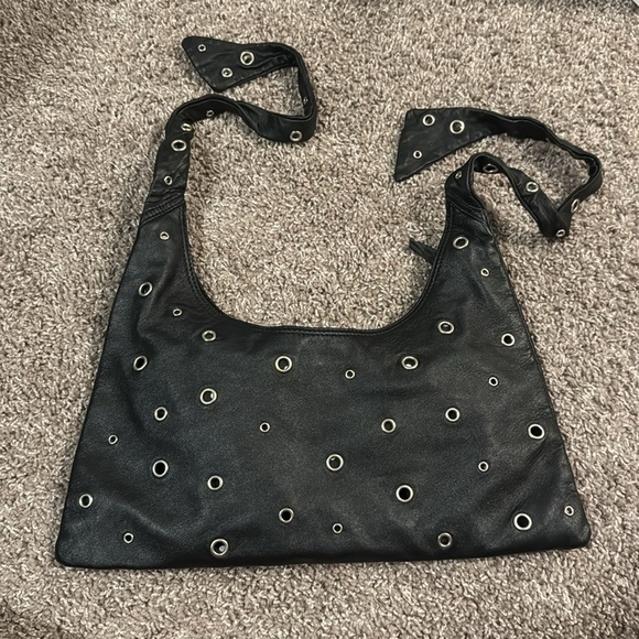 Cute geniune leather studded Paige novick tie bag - Picture 5 of 5